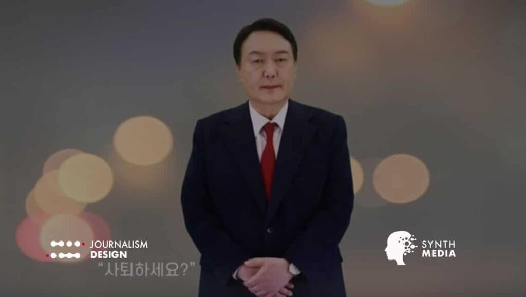 Yoon Suk-yeol et AI Yoon, le candidat et l'avatar synthétique